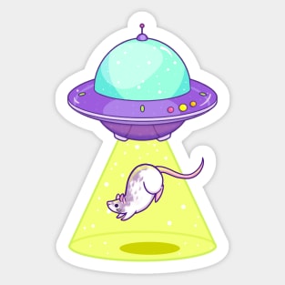 Rat Abduction - Alien Spaceship Sticker